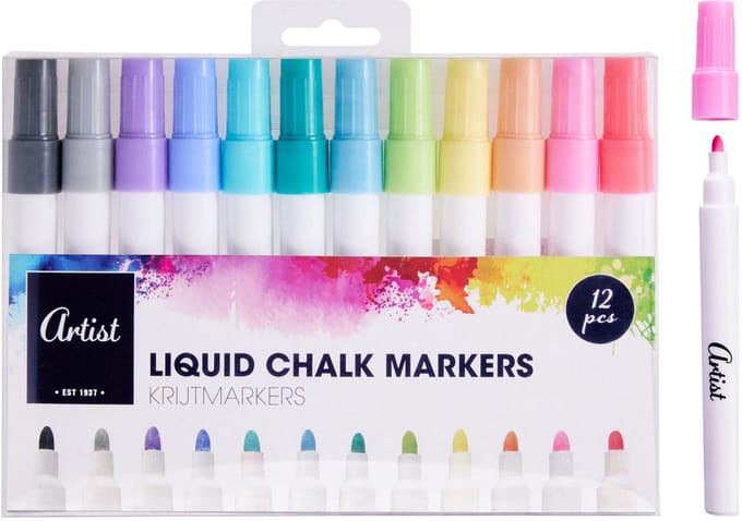 Vloeibare Krijtmarkers - 12st.