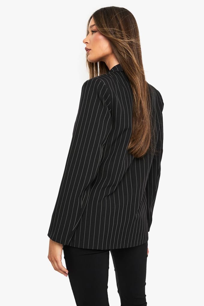 boohoo Dames Pocket Detail Oversized Boxy Blazer | Black | Maat: 8