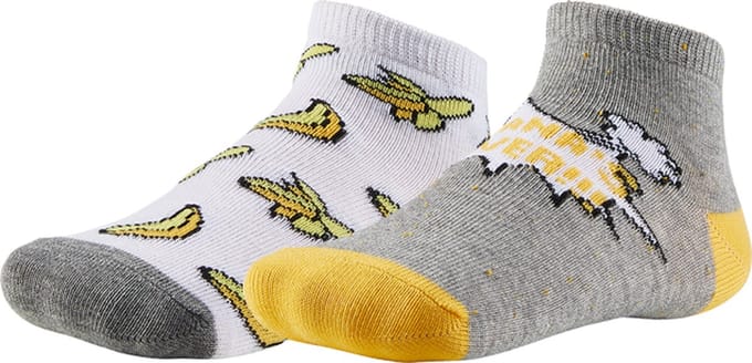 866 4 pack SNEAKERSOCKS bananas grey 23/26
