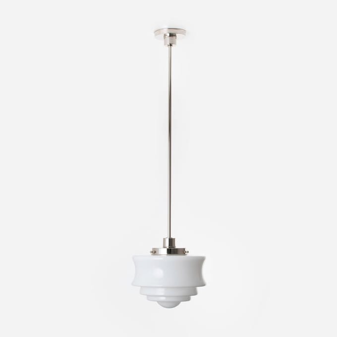 Hanglamp Nordic 20's Nikkel - Art Deco Trade