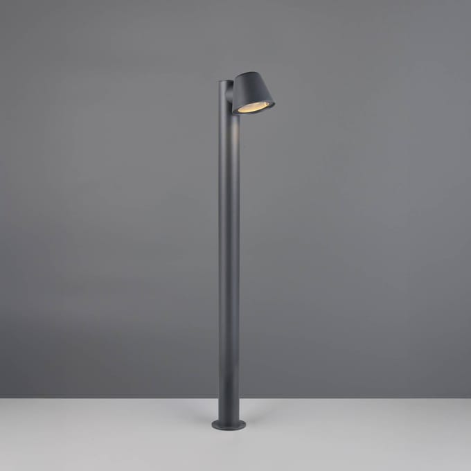 Trio Lighting Tuinpadverlichting Beni, matzwart, hoogte 100 cm, metaal
