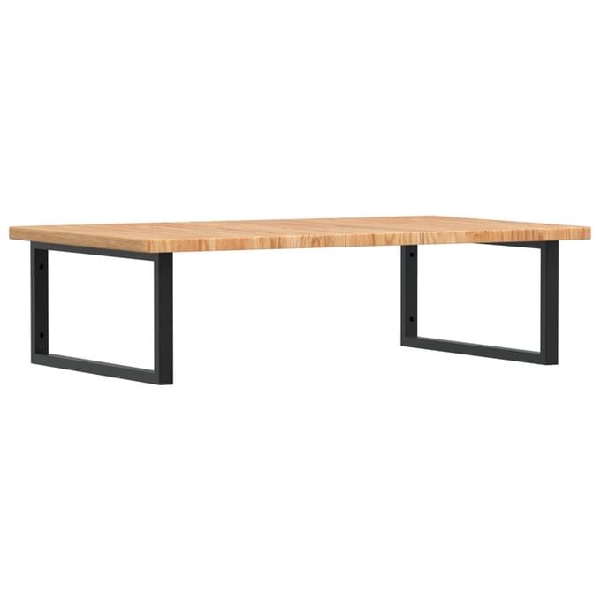 vidaXL - Badkamer - wandschap - staal - en - massief - eikenhout
