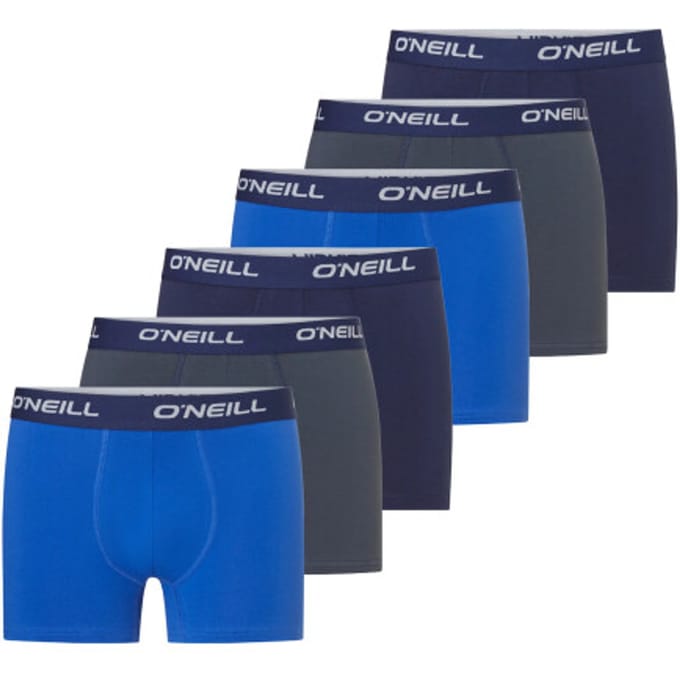 O'Neill Heren Boxershorts Trunks 6-Pack Blauw/Navy/Antraciet - Maat M