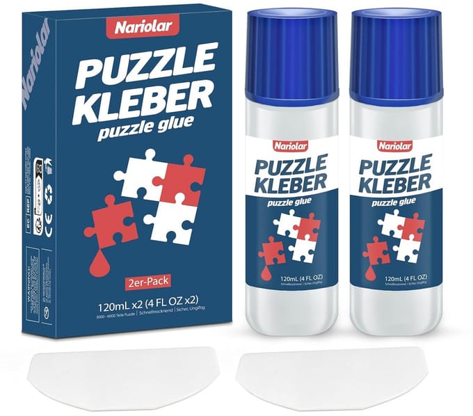 2x Puzzellijm met Applicator voor 1000 Stukjes - Glanzend Resultaat