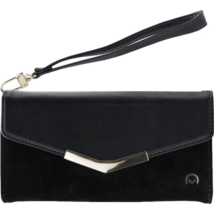 Mobilize iPhone 12 (Pro) Velvet Clutch Zwart