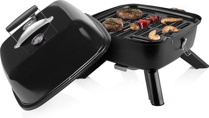 Hybrid Barbecue Elektrisch Kolen Inclusief deksel