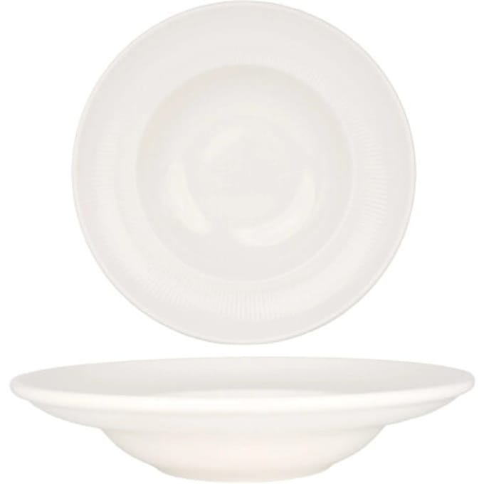 Bonna Pastabord - Iris White - Porselein - 27 cm (450cc) - set van 2