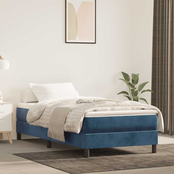 vidaXL - Pocketveringmatras - 80 - x - 210 - x - 20 - cm - Donkerblauw