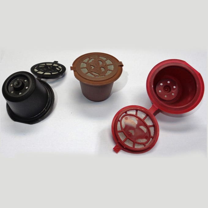 6 STUKS Herbruikbare Koffiecapsules Cup Recyclebare Koffiecapsule Navulfilterset met Lepel Borstel gray