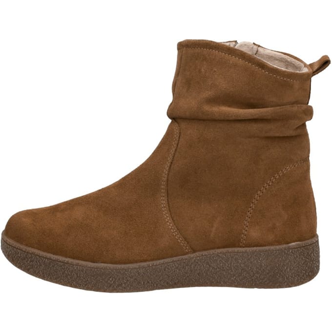 SUB55 Comfort Collection Marina 17 Enkellaarsjes Plat - cognac - Maat 36