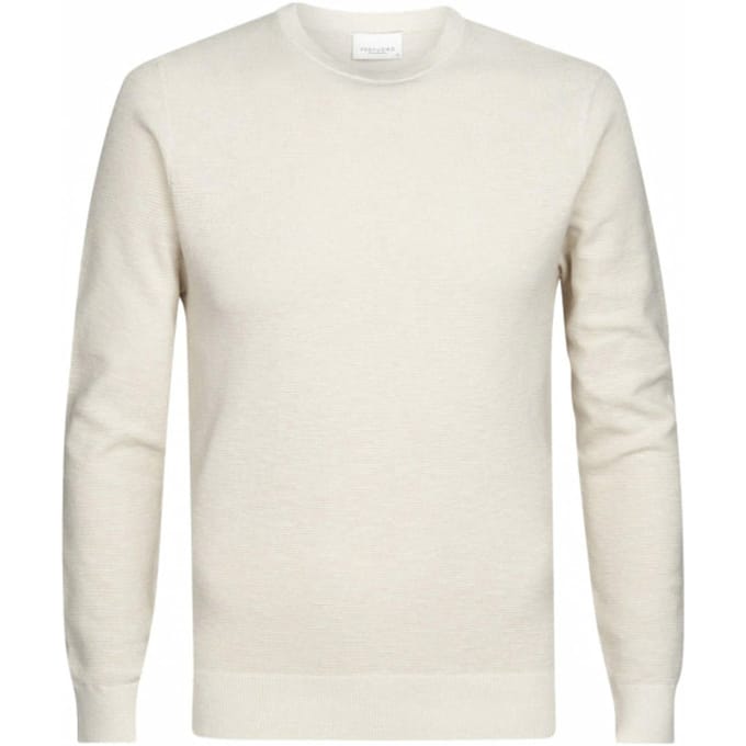 Profuomo Pullover Textured Ecru - Maat XXL - Heren - Pullovers