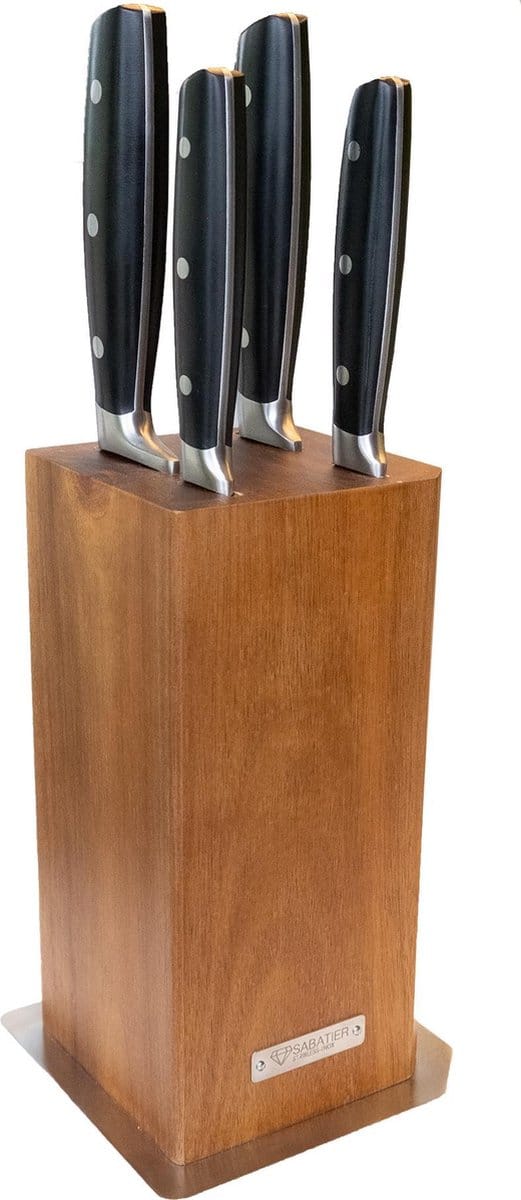 Diamant Sabatier Messenblok Alsace - Acacia Hout - 4-delig - RVS/POM