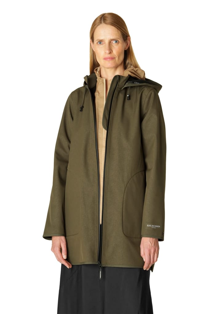 ILSE JACOBSEN HORNBÆK Rain135 Rain Jackets Army Taglia: 34 | Trench Outlet | Donna | Verde