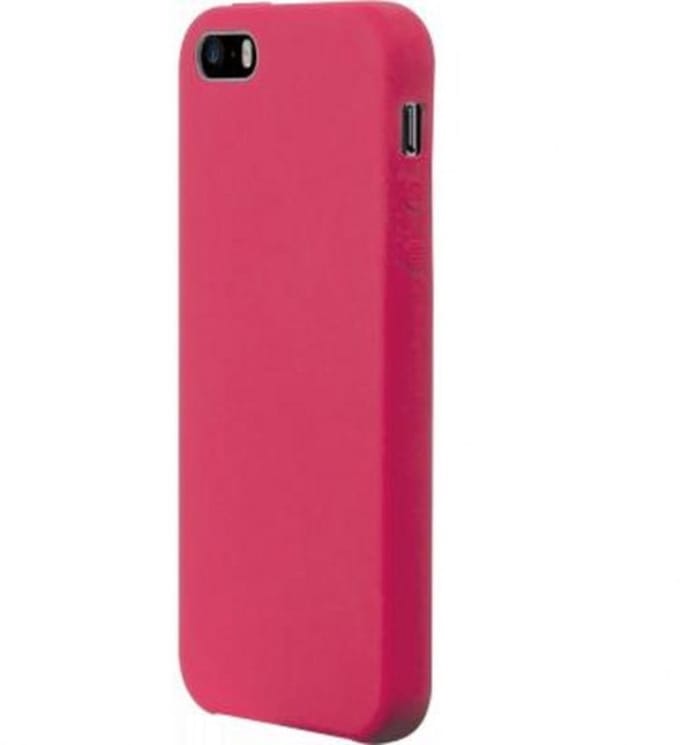 Bigben Connected, Hoesje geschikt voor iPhone 5/5S/SE - Hardcase Siliconen Soft Touch, Rood