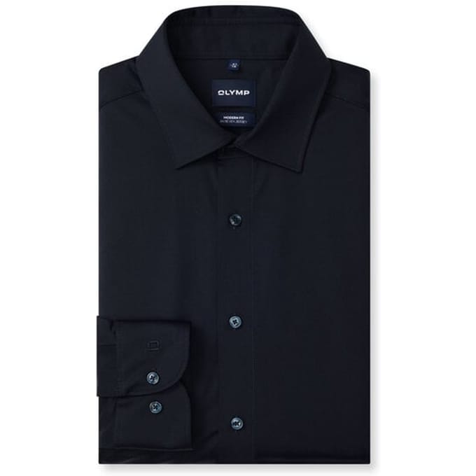 OLYMP Luxor 24/Seven Overhemd, Modern Fit, New Kent, Marineblauw