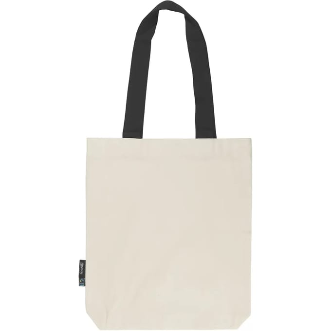 Tote bag met contrasterende handvatten Neutral Twill