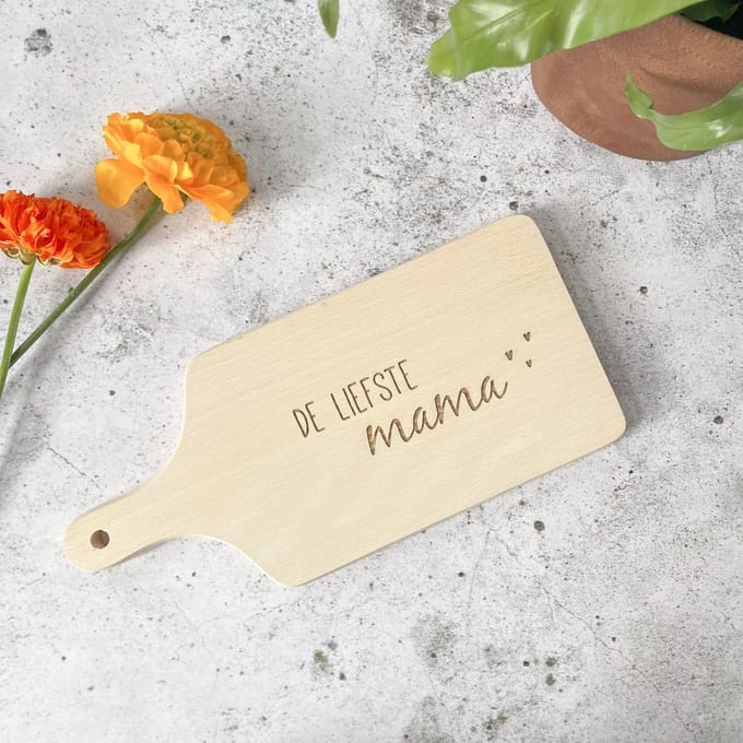 Borrelplank - De liefste mama - cadeau voor mama - Moederdag cadeau