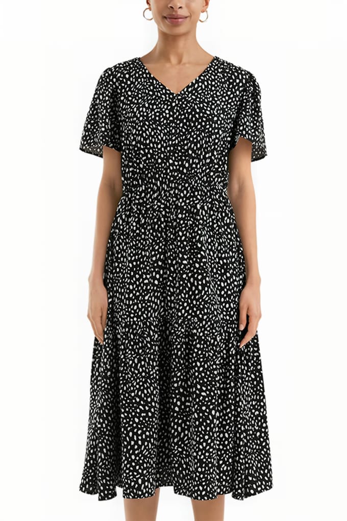 Rok in viscose met volledig patroon dames QS