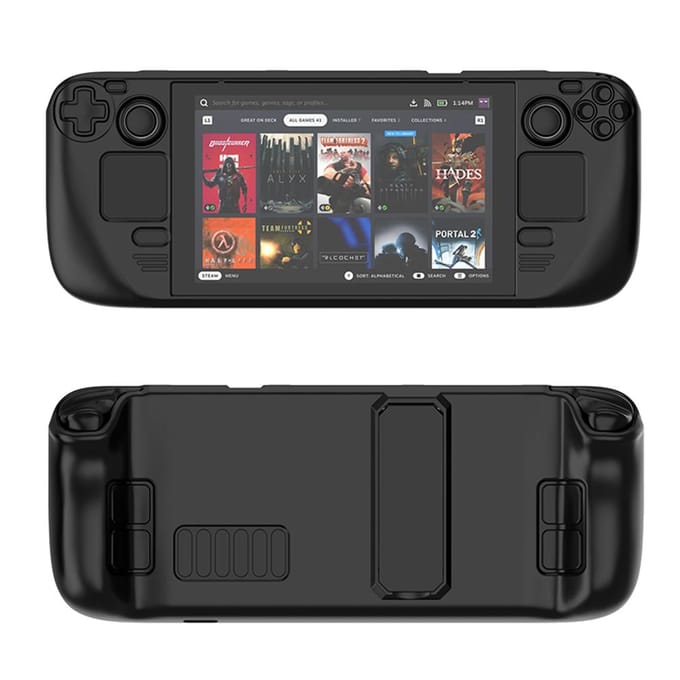 Voor Steam Deck Game Console Beschermhoes met Beugel Schokbestendige Behuizing Harde PC-hoes Antislip Voor Valve Steam Deck Accessoires