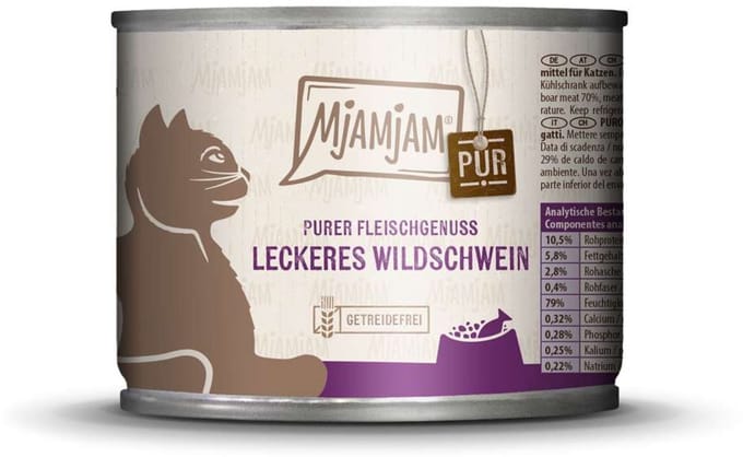 MjAMjAM Cat - Purer Fleischgenuss Dose 6x200g | Wildschwein