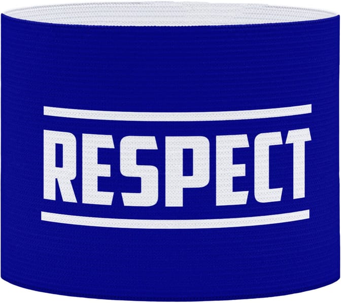 Aanvoerdersband "Respect | Blauw" - Maat M
