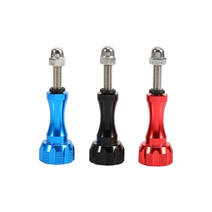3 x Jeu de Boulons Écrous Vis à Bouton Poussoir en Aluminium Acier Inoxydable pour GoPro HD Hero 4 3 3+ 2