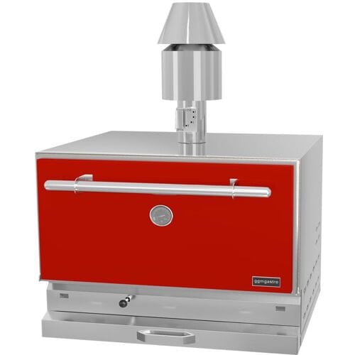 GGM Gastro Houtskooloven - 890mm - rood - 4 grillroosters rood
