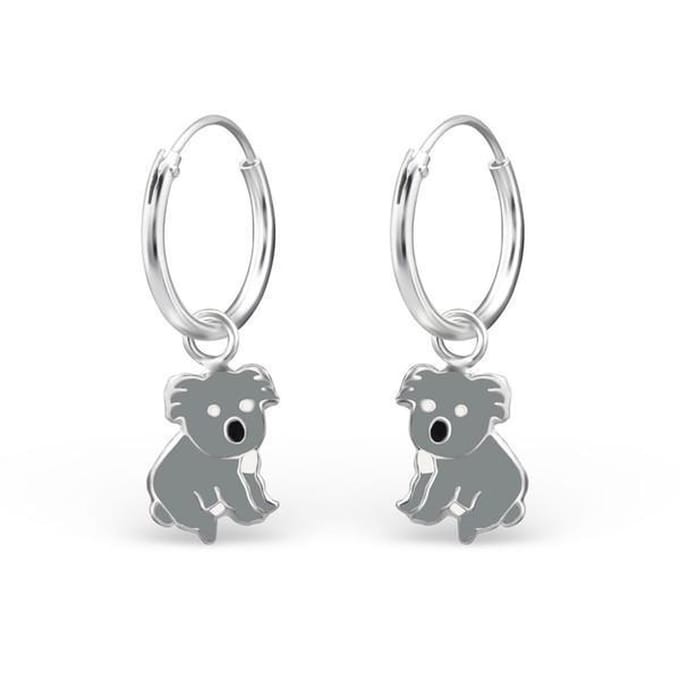 Princess Oorbellen Koala L - Zilver E-Coating - Dier - ∅9mm