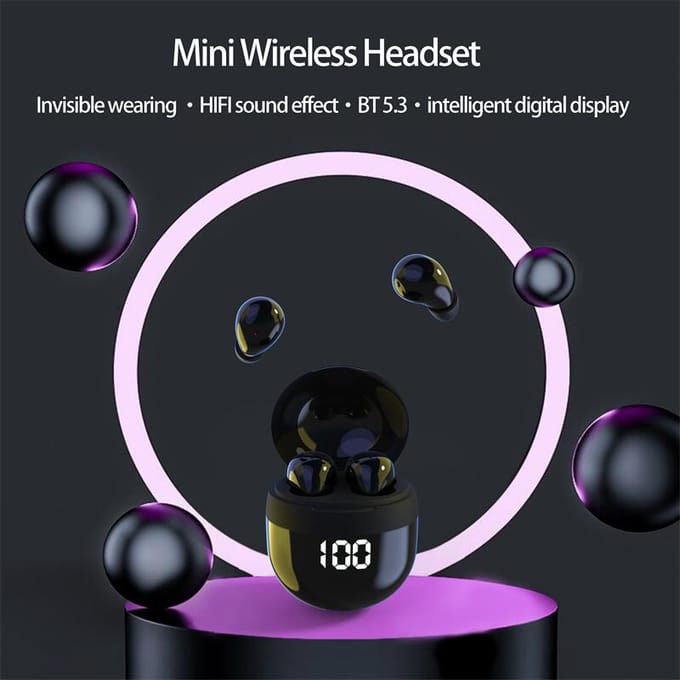 Onzichtbare draadloze slaaphoofdtelefoon Bluetooth 5.3 oortelefoon met microfoon Ruisonderdrukking oordopjes TWS mini-headset voor smartphone