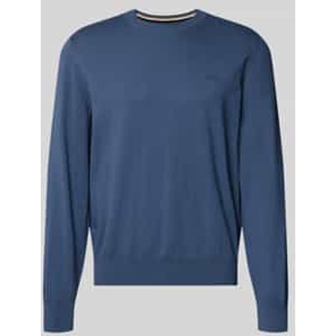 BOSS Black Pullover heren Blauw Upacas-L 10277287 01 50556344/468