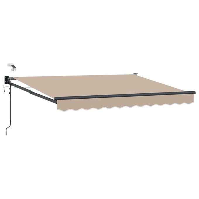 vidaXL - Elektrisch - Uitschuifbare - Zonneluifel - Beige - 3,5 - x - 2,5 - m