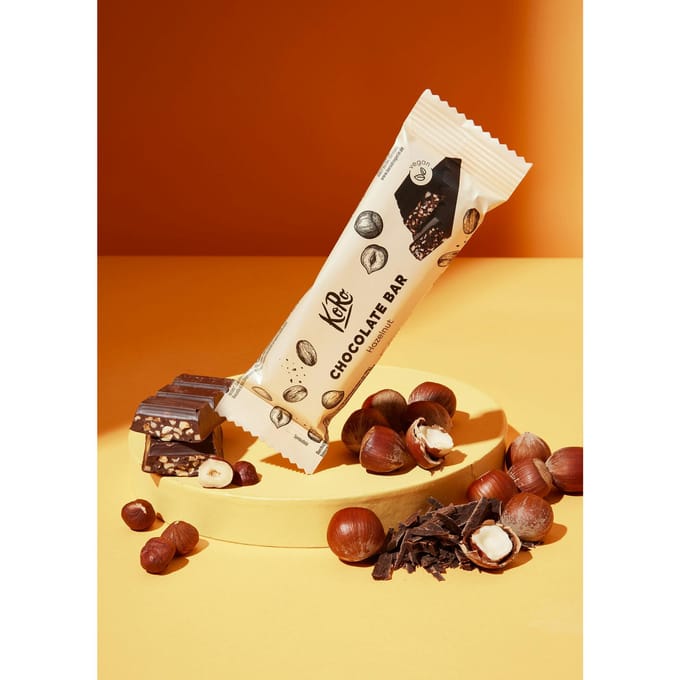 Bio vegan chocoladereep met hazelnoten 50 g