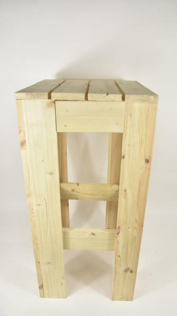 Meubels - Kruk Hout Naturel 40x40x80cm