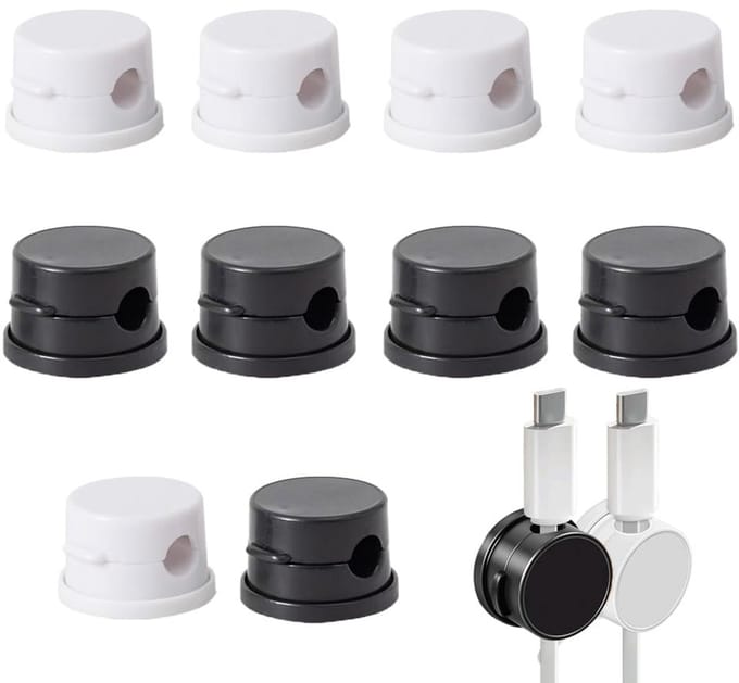 Solidchoice - Set van 10 Magnetische Kabelhouders voor Kabelbeheer