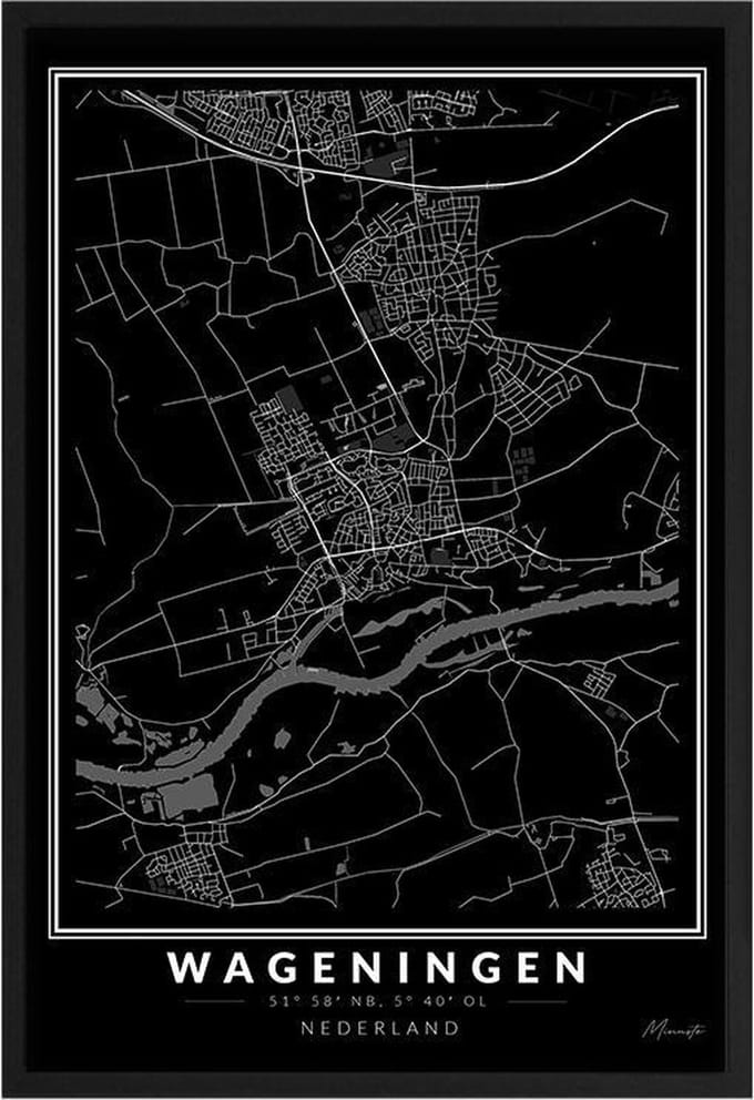 Poster Stad Wageningen A3 - 30 x 42 cm (Exclusief Lijst)