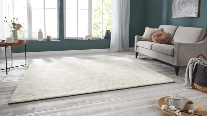 Handgetuft hoogpolig vloerkleed Supersoft - crème 120x170