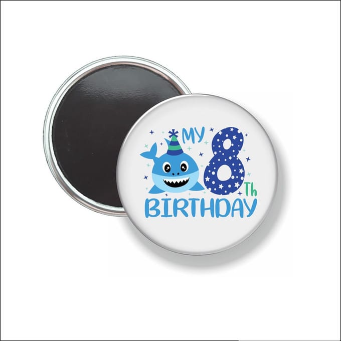 Button Met Magneet 58 MM - My 8th Birthday - NIET VOOR KLEDING