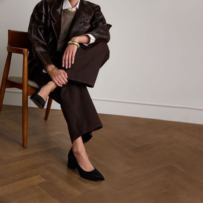 No Stress - Dames - Zwarte suède pumps - Maat 37