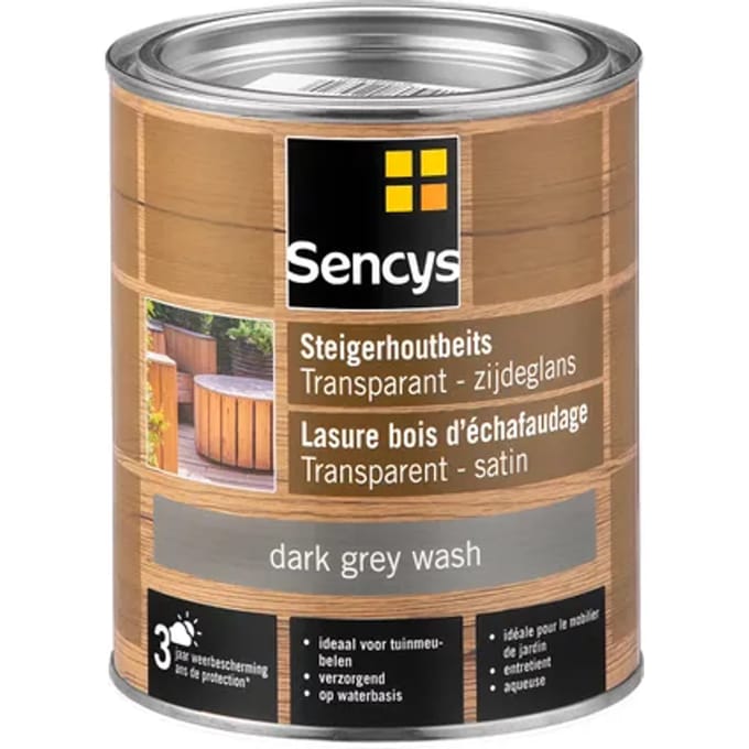 Sencys Steigerhoutbeits Transparant Dark Grey Wash 750ml