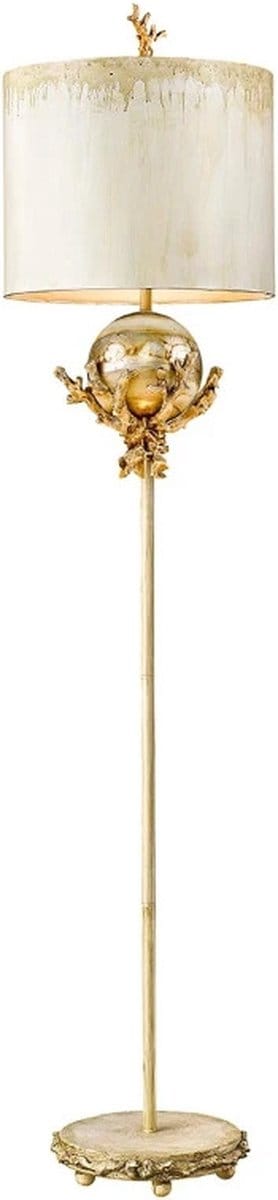 Flambeau Staande LED Lamp Trellis | 1X E27 Max 60W | Putty Patina & Silver Leaf