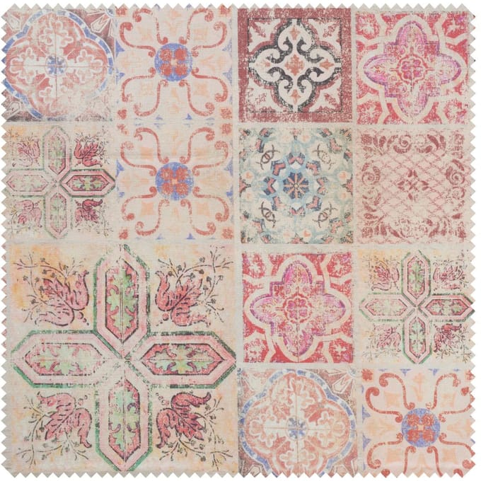 Katoenen stof "Tiles", acryl gecoat