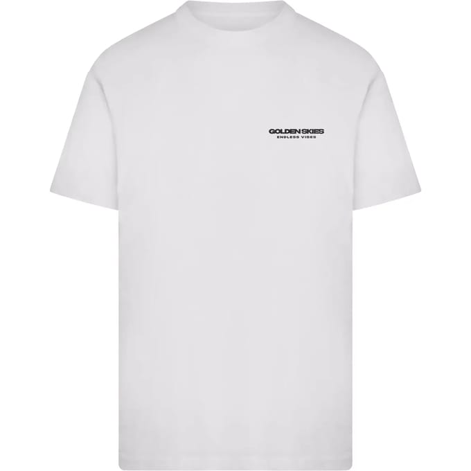 Mister Tee - Golden Skies Endless Vibes Heren Tshirt - S - Wit
