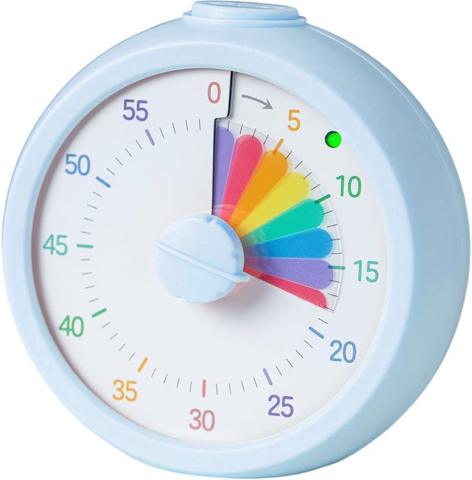 Visuele timer - regenboog - blauw