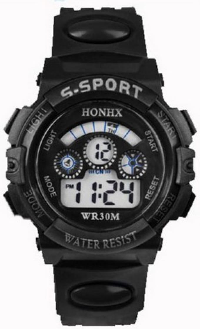 Hidzo S-Sport Horloge - Zwart