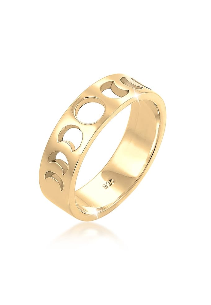 Elli - Ring - Elli ring dames uitgesneden astro trend in 925 sterling zilver verguld - Dames