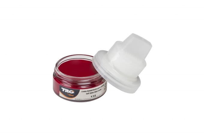 TRG - schoencrème met bijenwas - rood - met bijhorende spons - 50 ml