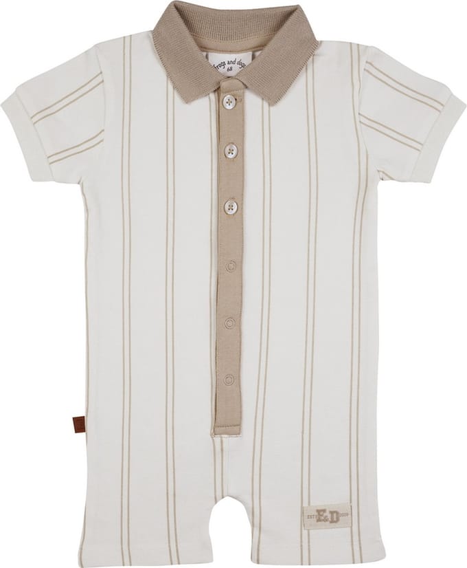 Frogs and Dogs - Onesie Piqué Stripes - - Maat 68 -