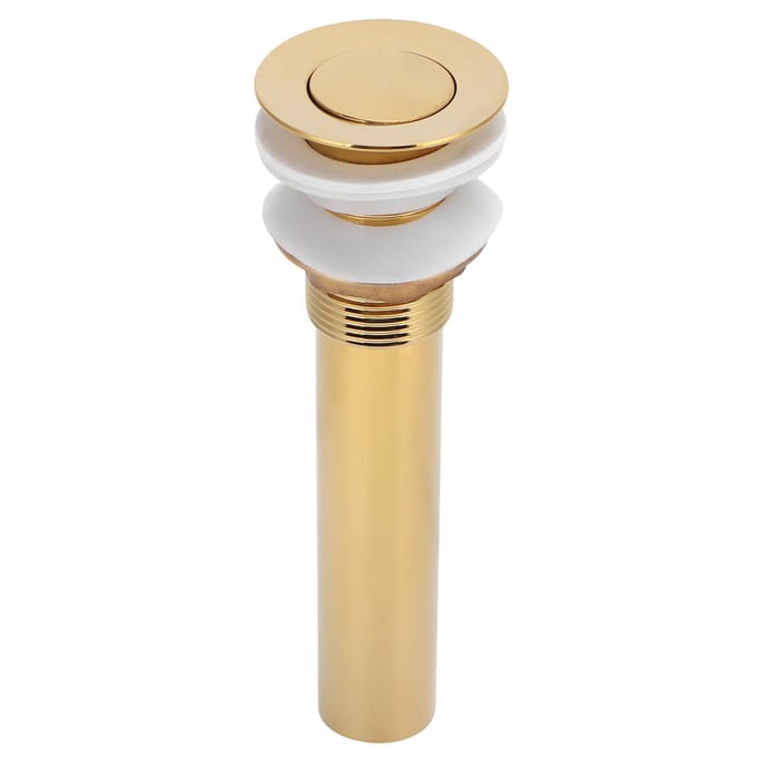 Wastafel Afvoer Anti Verstopping Badkamer Afvoerplug Accessoires Zonder Overloop Goud(Flap beige