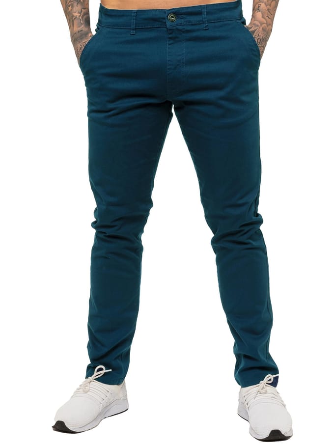 Enzo Heren Slim Fit Stretch Chino