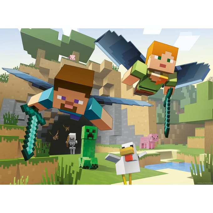 Ravensburger puzzel Minecraft avontuur 200 XXL stukjes kinderen.